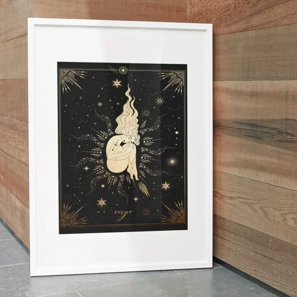 Virgo Wall Art Celestial Zodiac Print Poster Unframed - Picture 4 of 16